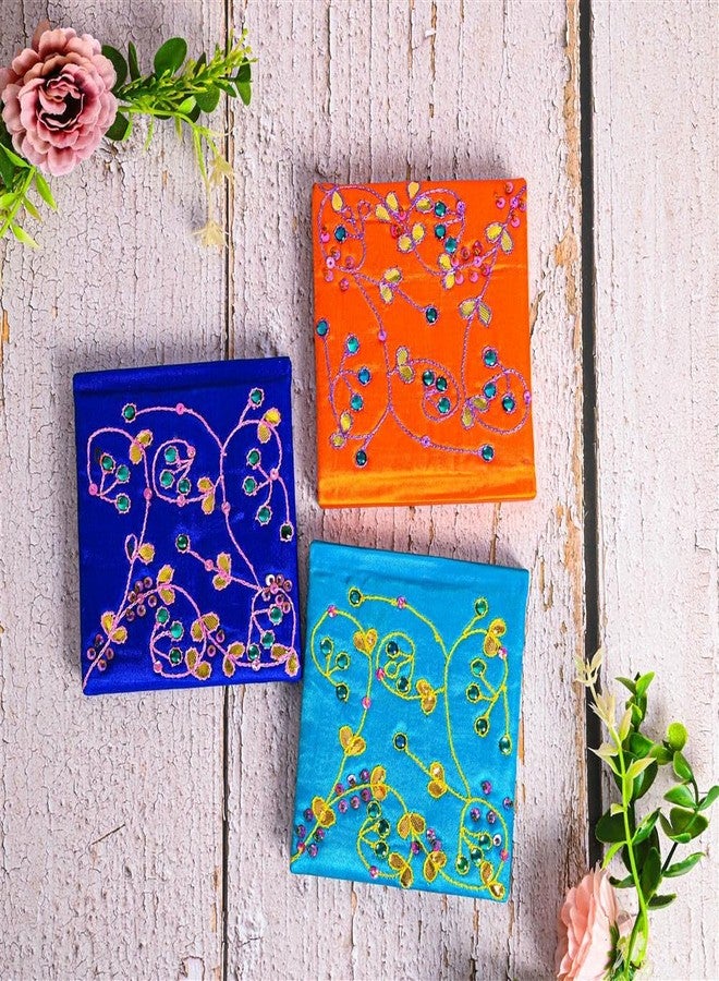 ARTS & CRAFTS Orange Blue Turquoise Bead Work Note Book 3 PCS Sey - Image 1